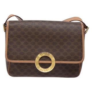 Celine Vintage Macadam Shoulder Bag Canvas
