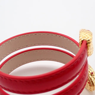 Bvlgari Serpenti Forever Double Wrap Bracelet Leather