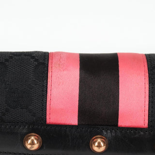 Gucci Horsebit Chain Clutch GG Canvas with Leather