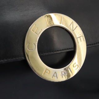 Celine Vintage Circle Logo Crossbody Bag Leather