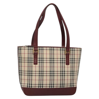 Burberry Nova Check Tote Canvas and Leather