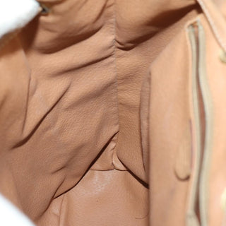 Celine Vintage Drawstring Flap Backpack Macadam Coated Canvas