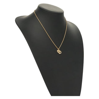 Christian Dior CD Pendant Necklace Gold-plated