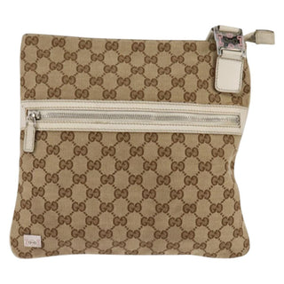 Gucci Flat Messenger Bag GG Canvas