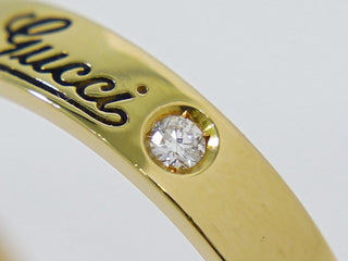 Gucci Logo Ring Yellow Gold with Diamond