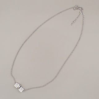 Christian Dior CD Logo necklace Silver-Plated