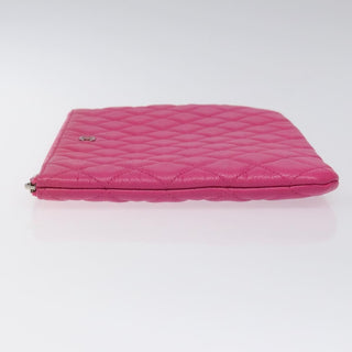 Chanel O Case Clutch Quilted Caviar