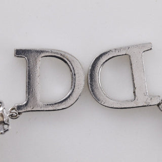 Christian Dior CD logo clip earrings Silver -plated metal