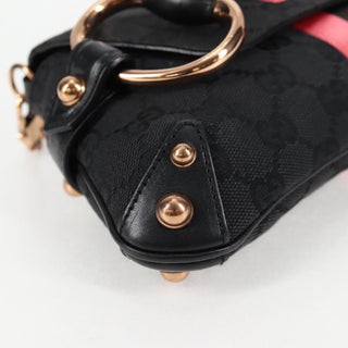 Gucci Horsebit Chain Clutch GG Canvas with Leather