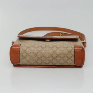 Celine Vintage Macadam Shoulder Bag Canvas and Leather