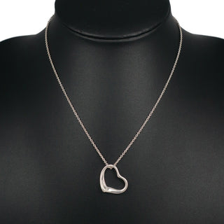 Tiffany & Co. Elsa Peretti Open Heart Pendant Necklace Sterling Silver