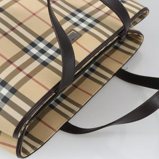 Burberry Top Handle Tote Haymarket Coated Canvas