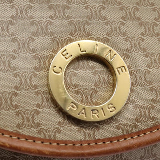 Celine Vintage Macadam Shoulder Bag Canvas and Leather