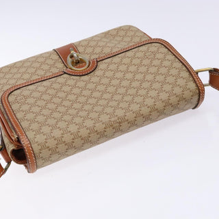 Celine Vintage Macadam Shoulder Bag Canvas and Leather