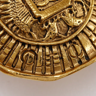 Chanel Vintage Round CC Clip-On Earrings Metal