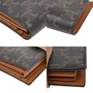 Celine Strap wallet Triomphe coated canvas