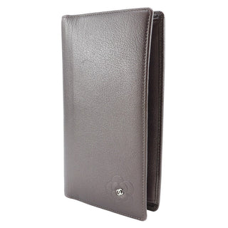 Chanel Camellia Bifold Card Case Leather