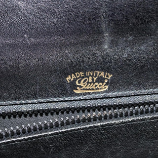 Gucci Vintage double G logo shoulder bag Leather