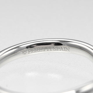 Tiffany & Co. Elsa Peretti Curved Wedding Band Ring Platinum with Diamond