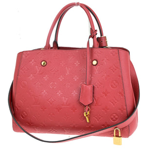 Louis Vuitton Montaigne Handbag Monogram Empreinte Leather