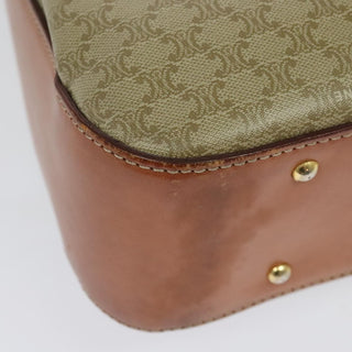 Celine Vintage Convertible Top Handle Bag Macadam Coated Canvas