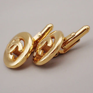 Chanel Round CC Plate Cufflinks Metal