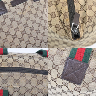 Gucci Web Zip Tote GG Canvas