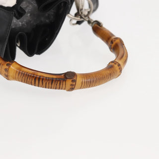 Gucci Vintage Bamboo Bucket Bag Nylon and Leather