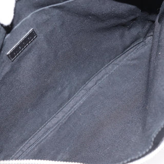 Balenciaga Navy Zip Pouch Canvas and Leather