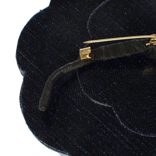 Chanel Camellia Brooch Denim