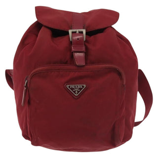 Prada Front Pocket Buckle Backpack Re-Nylon and Shearling