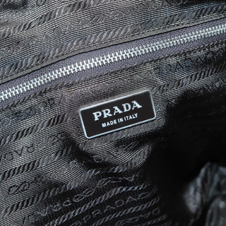 Prada Bauletto Bag Canvas with Leather