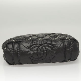 Chanel Tweed on Stitch Zip Tote Quilted Nylon