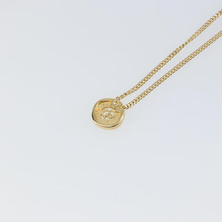 Christian Dior CD Pendant Necklace Metal and Crystals