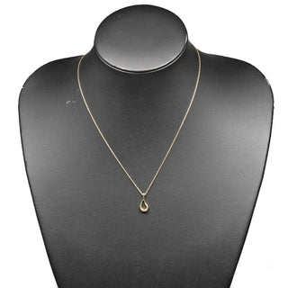 Tiffany & Co. Open Teardrop Pendant Necklace 18K Yellow Gold