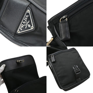 Prada Logo Flap Messenger Tessuto