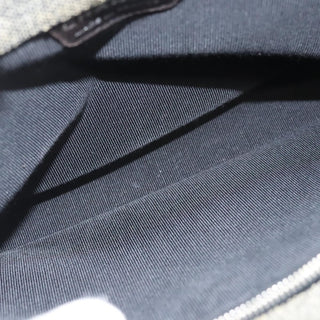 Chanel Vintage Chocolate Bar Metal Ring Tote Quilted Canvas