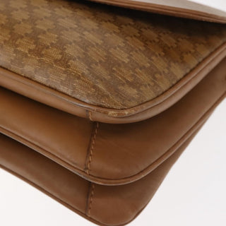 Celine Vintage Macadam Shoulder Bag Canvas and Leather