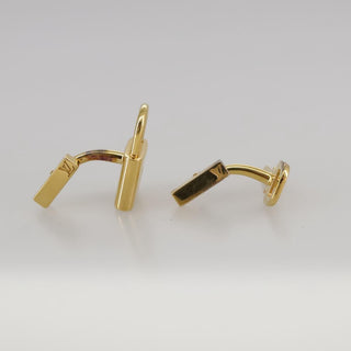 Louis Vuitton Padlock and Key Logo Cufflinks Silver
