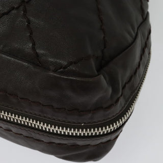 Chanel Expandable Zip Around Frame Bag Quilted Leather