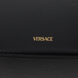 Versace Virtus Flap Messenger Bag Leather