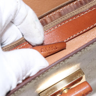 Celine Vintage Convertible Top Handle Bag Macadam Coated Canvas