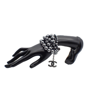 Chanel CC Charm Bracelet Faux Pearls and Metal