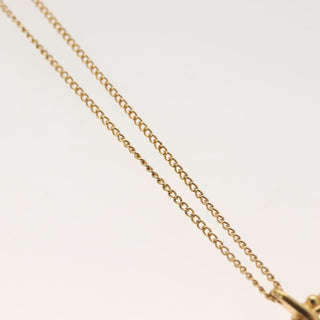 Christian Dior CD Round Pendant Necklace Metal