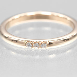 Tiffany & Co. Forever Wedding Band Ring 18K Pink Gold with Diamonds