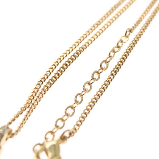 Christian Dior CD Pendant Necklace Metal and Crystals