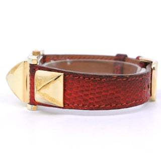 Hermes Medor Quartz Watch Plated Metal and Leather