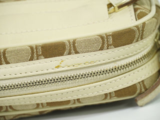 Salvatore Ferragamo Gancini Shoulder Bag Canvas