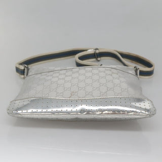 Gucci Zip Messenger Bag GG Canvas with Perforated Leather