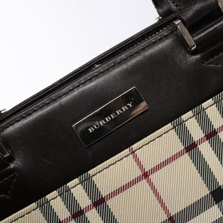 Burberry Nova Check Tote Canvas and Leather